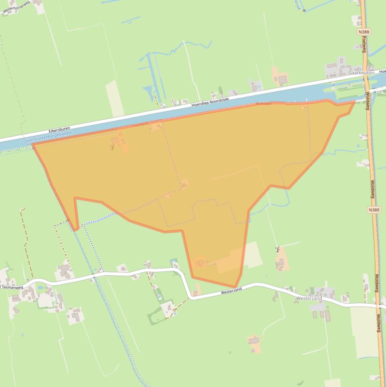 Kaart van postcodegebied 9862TP.