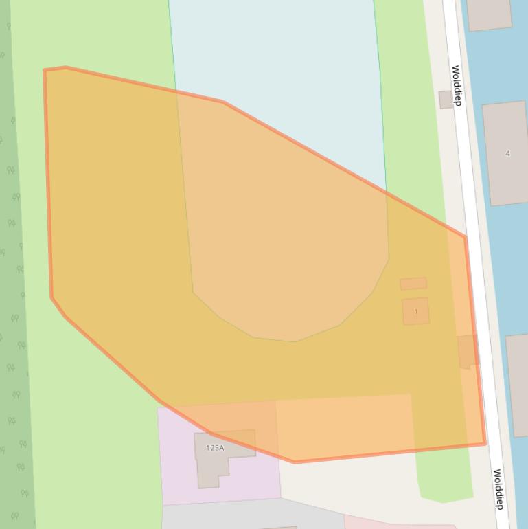 Kaart van postcodegebied 9862TS.