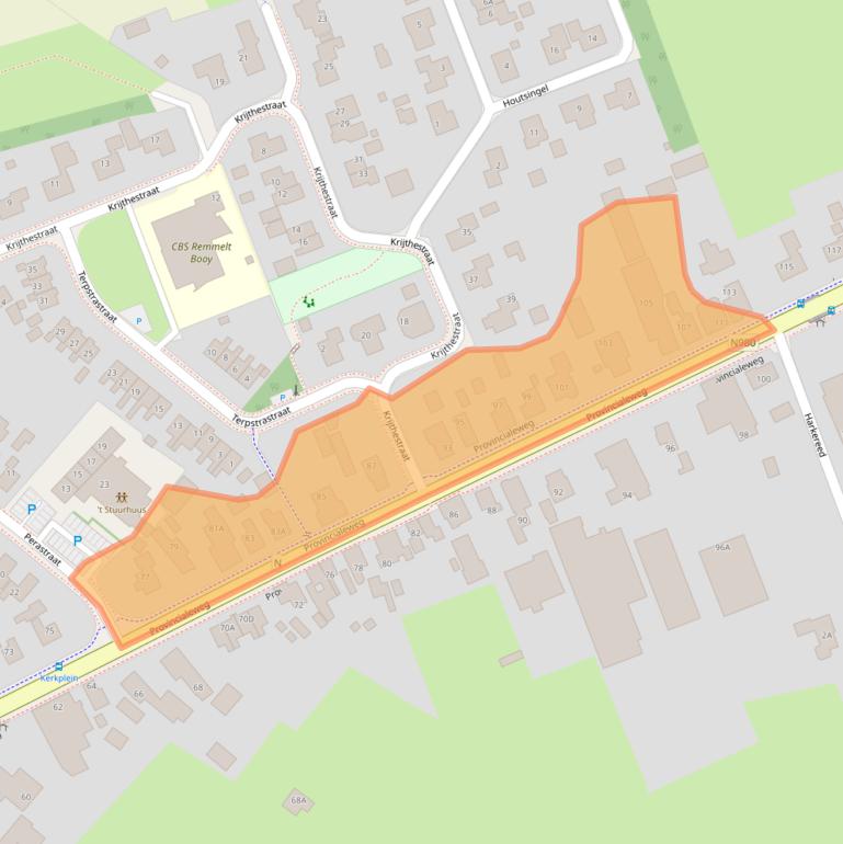 Kaart van postcodegebied 9863PD.