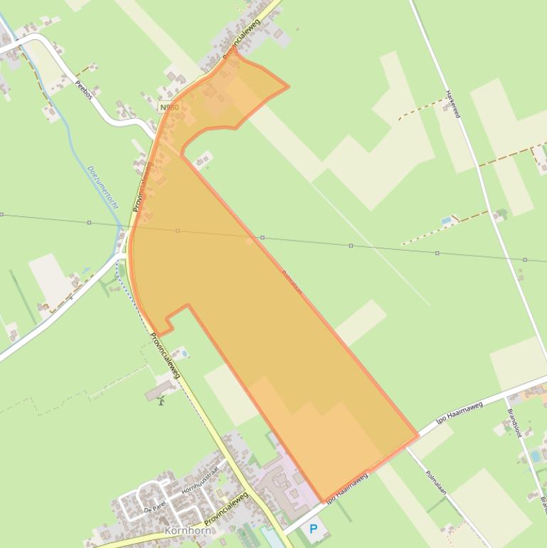 Kaart van postcodegebied 9863PG.