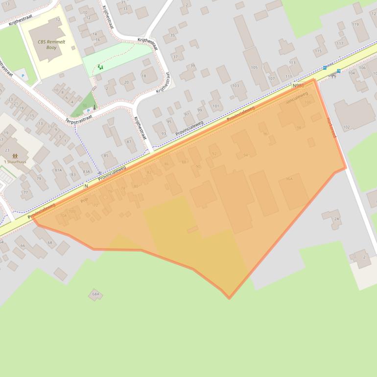 Kaart van postcodegebied 9863PJ.