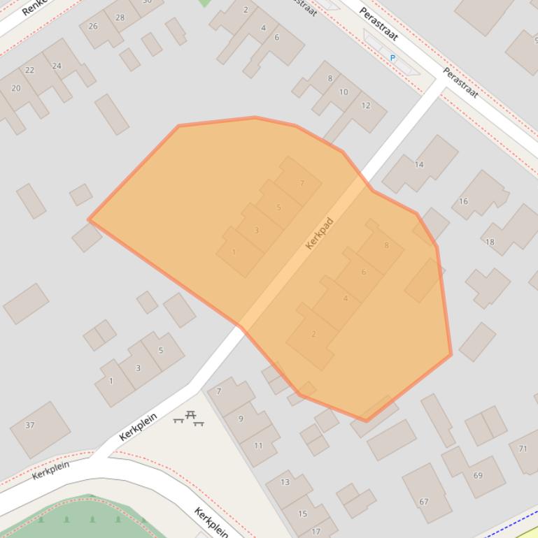 Kaart van postcodegebied 9863PM.