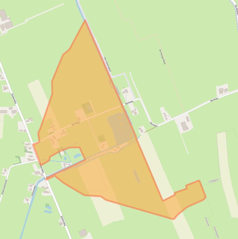 Kaart van postcodegebied 9863TD.