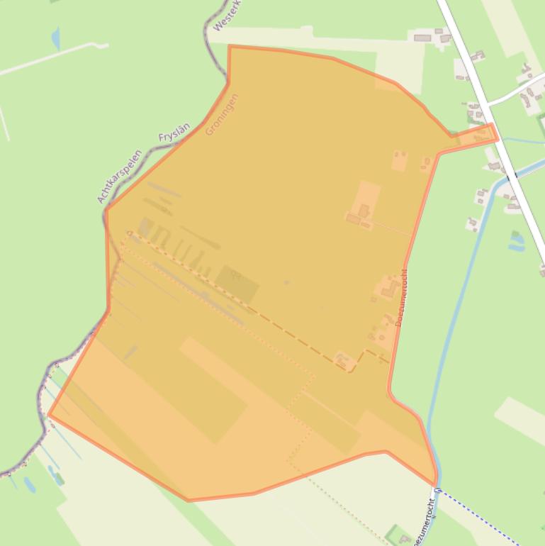 Kaart van postcodegebied 9863TE.