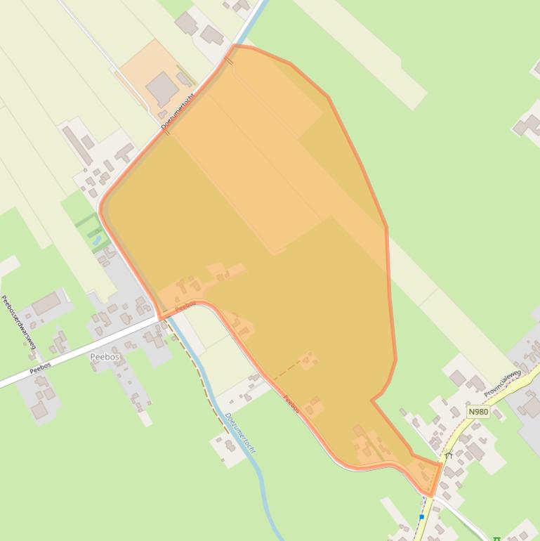 Kaart van postcodegebied 9863TJ.