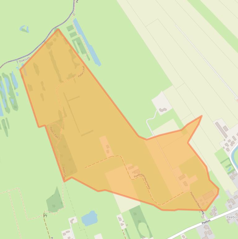 Kaart van postcodegebied 9863TL.