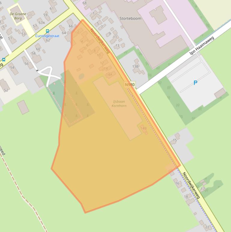 Kaart van postcodegebied 9864TC.