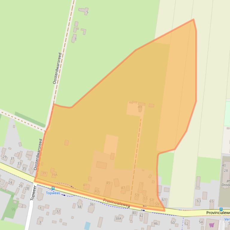 Kaart van postcodegebied 9865AB.