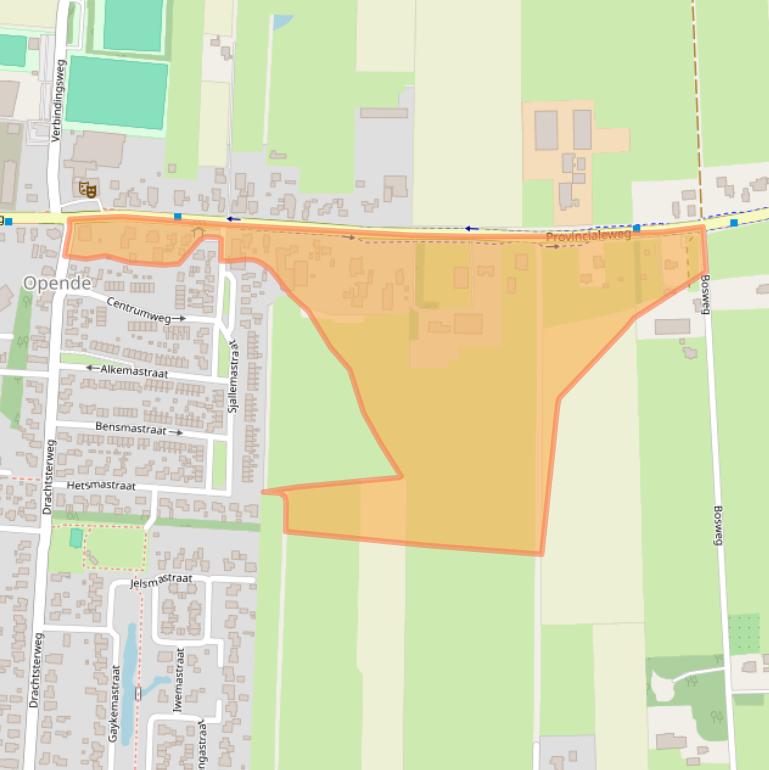 Kaart van postcodegebied 9865AK.