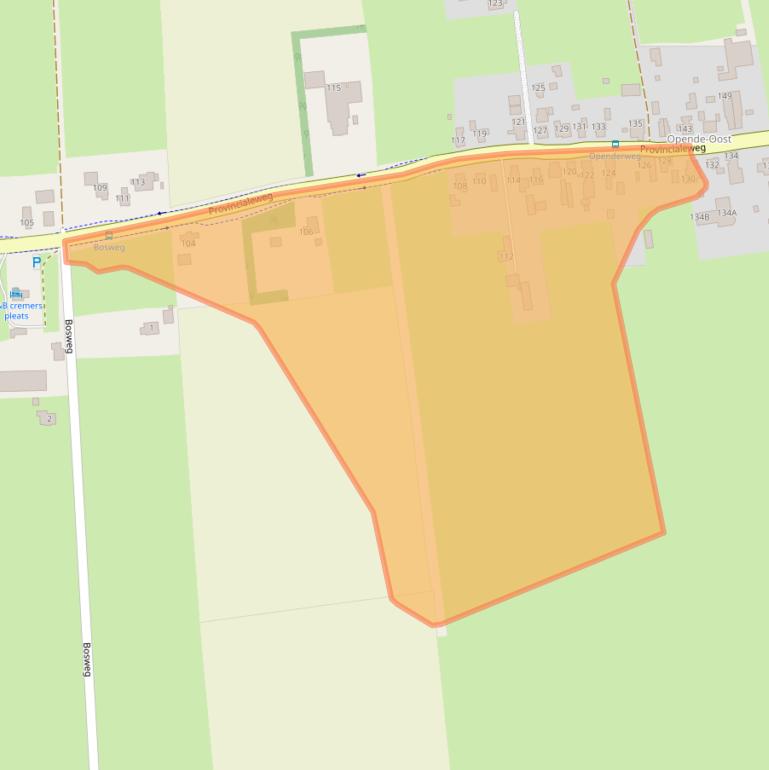 Kaart van postcodegebied 9865AL.