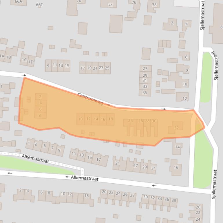 Kaart van postcodegebied 9865BB.