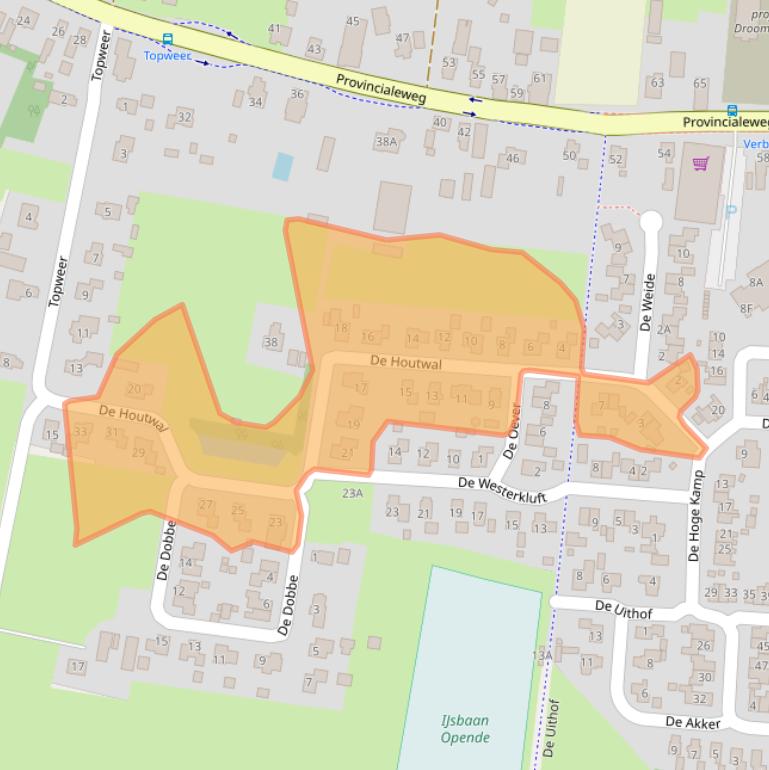 Kaart van postcodegebied 9865BR.