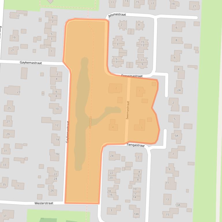 Kaart van postcodegebied 9865CD.