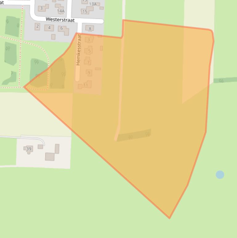 Kaart van postcodegebied 9865CG.