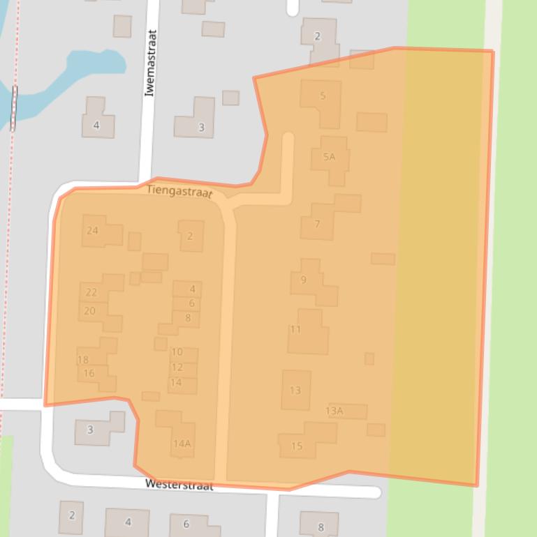 Kaart van postcodegebied 9865CH.