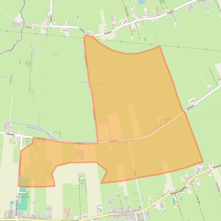 Kaart van postcodegebied 9865TC.