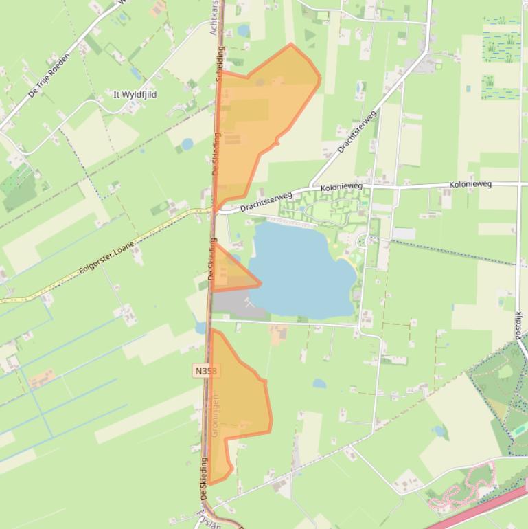 Kaart van postcodegebied 9865VB.