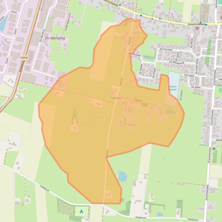 Kaart van postcodegebied 9865VD.