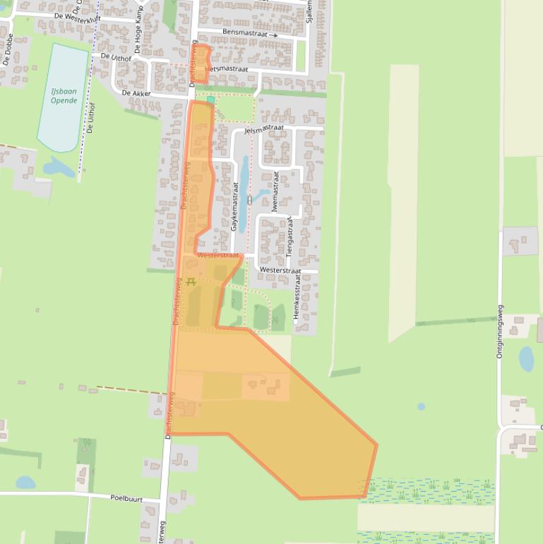 Kaart van postcodegebied 9865VE.