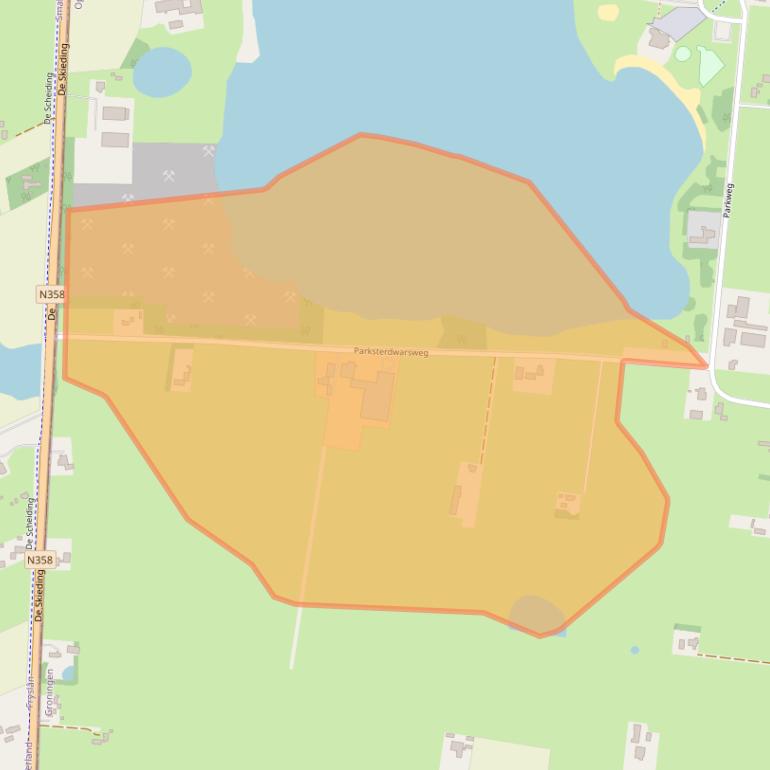 Kaart van postcodegebied 9865VR.