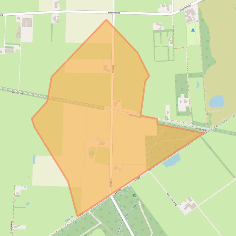 Kaart van postcodegebied 9865VV.