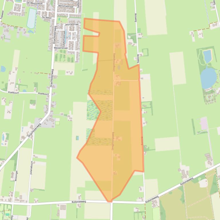 Kaart van postcodegebied 9865XA.