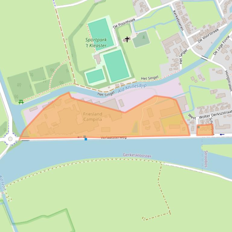 Kaart van postcodegebied 9873PA.