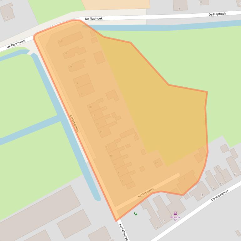 Kaart van postcodegebied 9873PH.