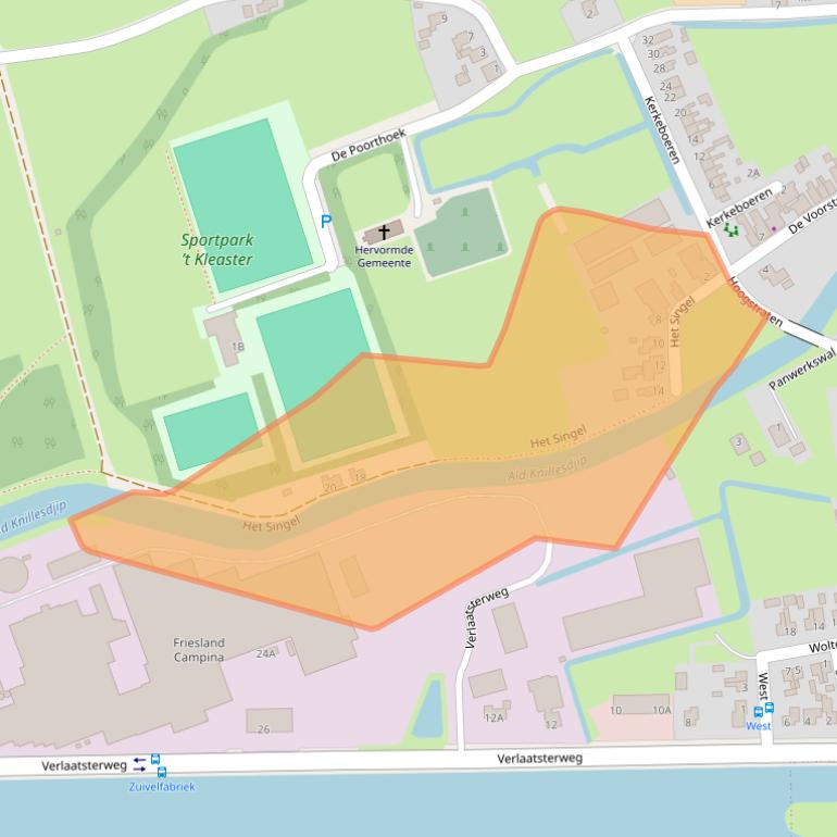 Kaart van postcodegebied 9873PK.