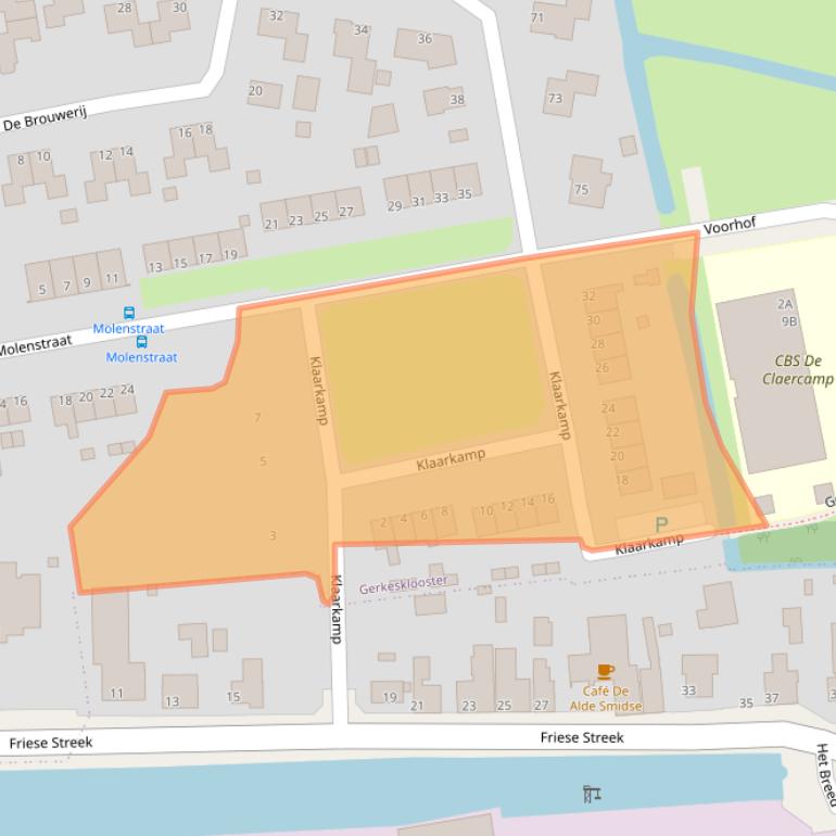 Kaart van postcodegebied 9873RH.