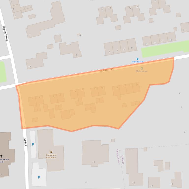 Kaart van postcodegebied 9873RJ.