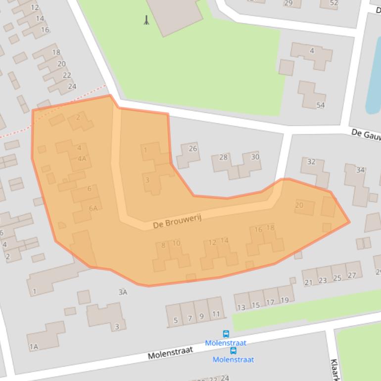 Kaart van postcodegebied 9873RS.