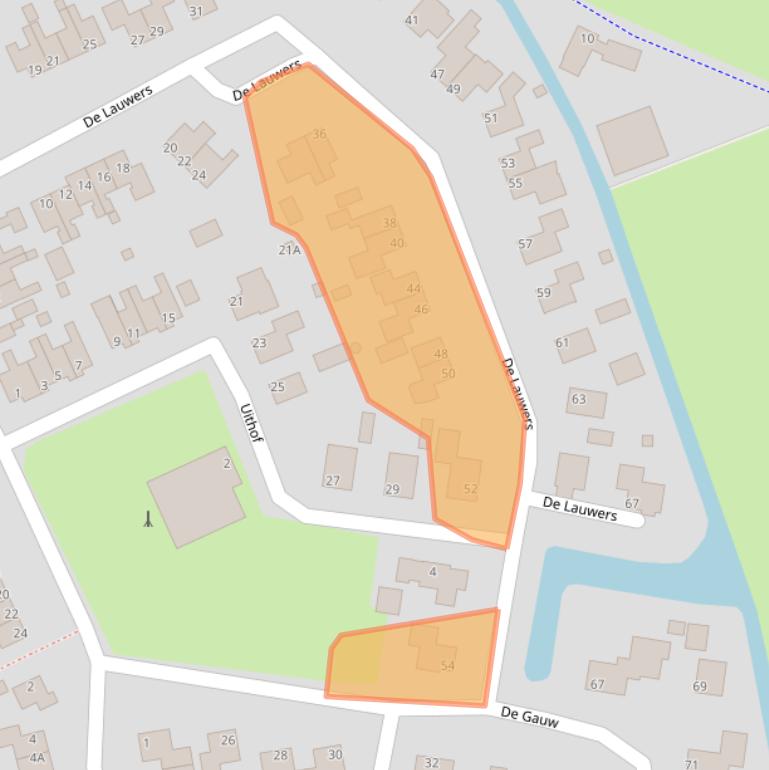 Kaart van postcodegebied 9873RW.