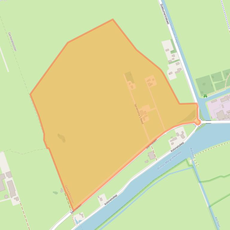 Kaart van postcodegebied 9873TA.