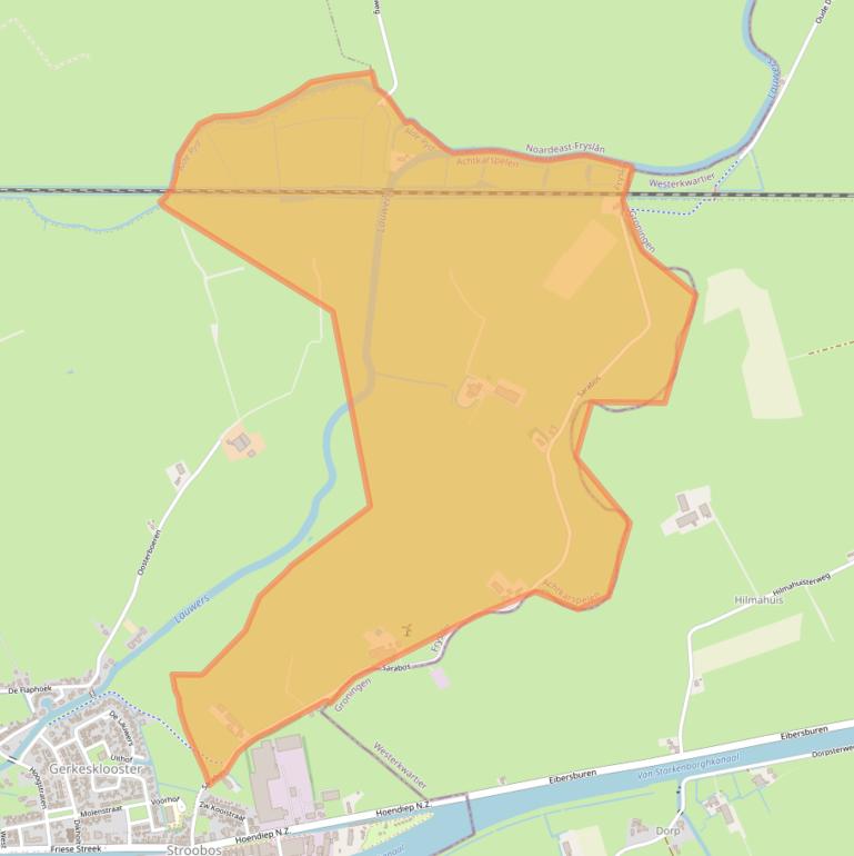Kaart van postcodegebied 9873TH.