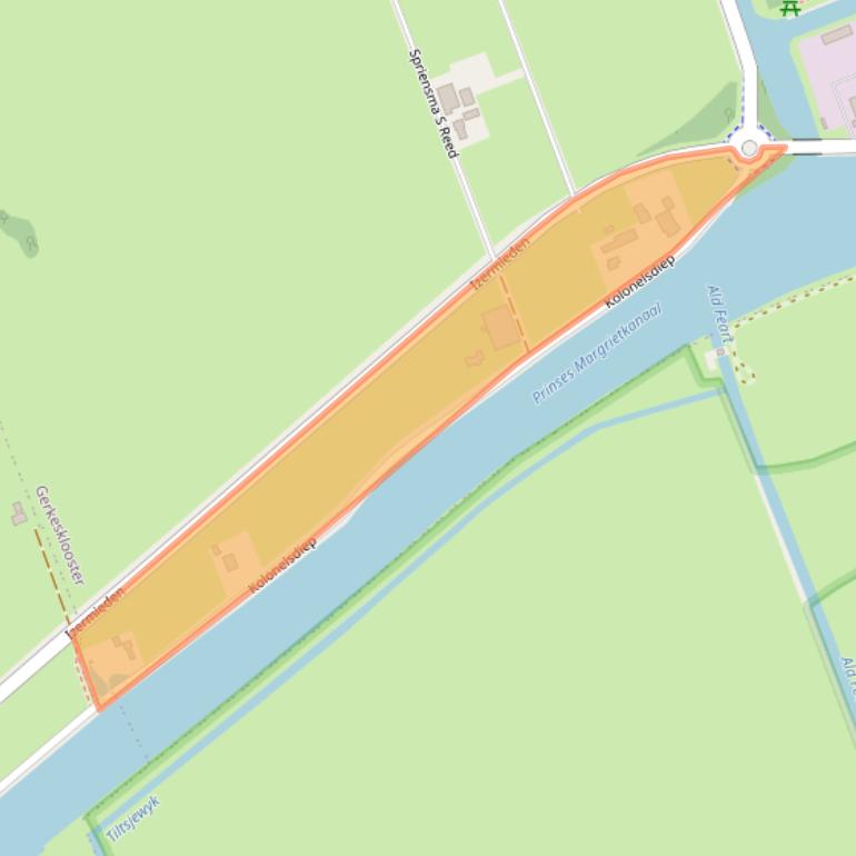 Kaart van postcodegebied 9873TJ.