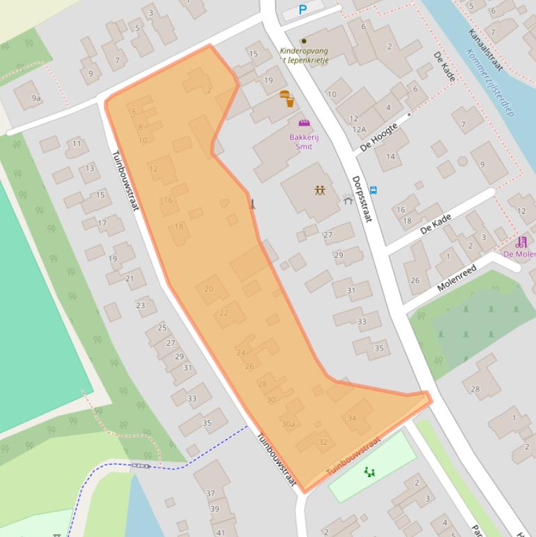 Kaart van postcodegebied 9881PD.