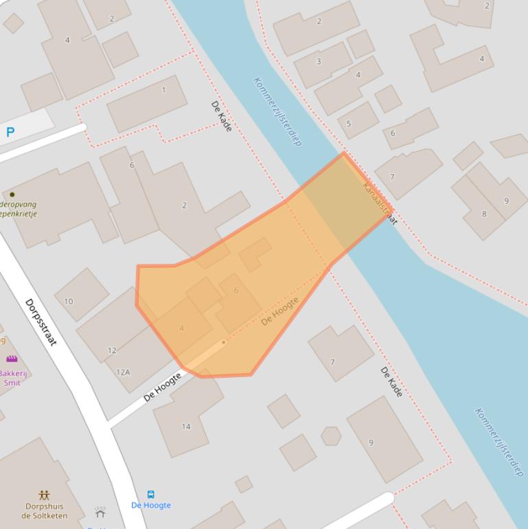 Kaart van postcodegebied 9881PH.