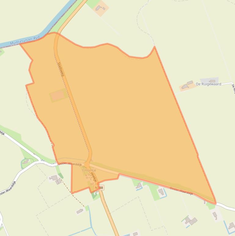 Kaart van postcodegebied 9881TA.