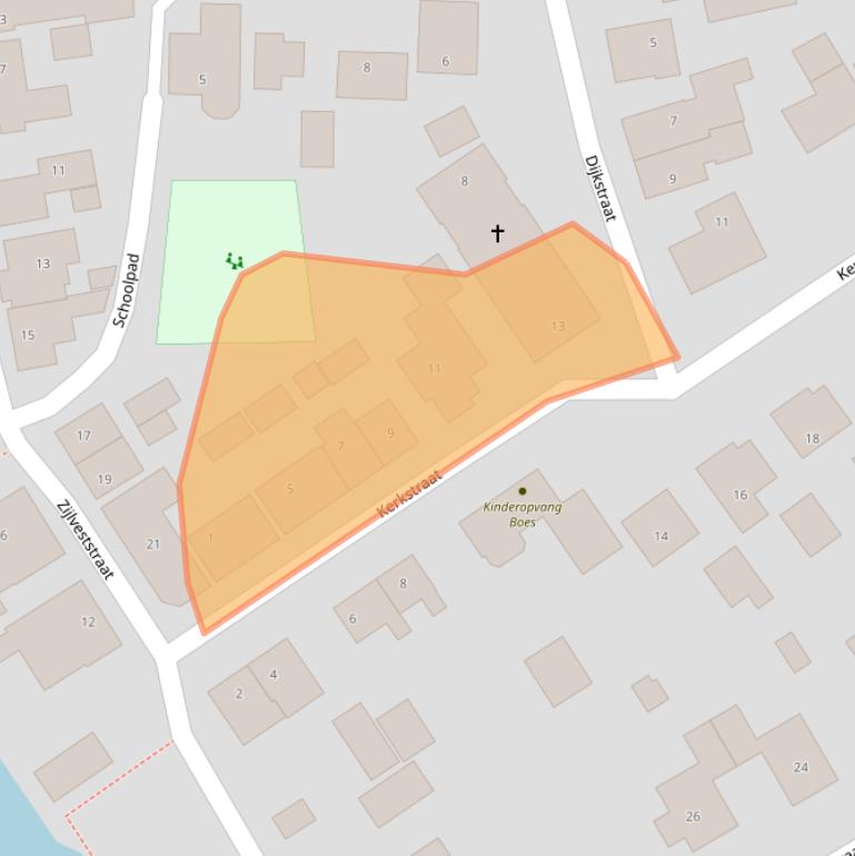 Kaart van postcodegebied 9882PG.