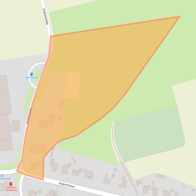 Kaart van postcodegebied 9883PB.