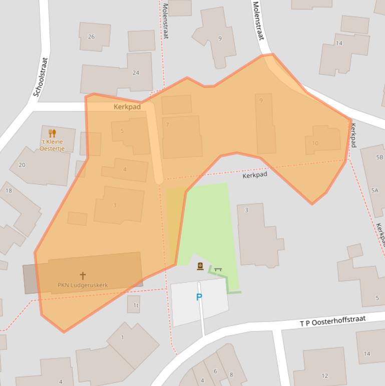 Kaart van postcodegebied 9883PK.