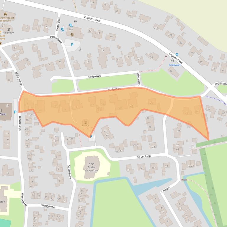 Kaart van postcodegebied 9883PP.