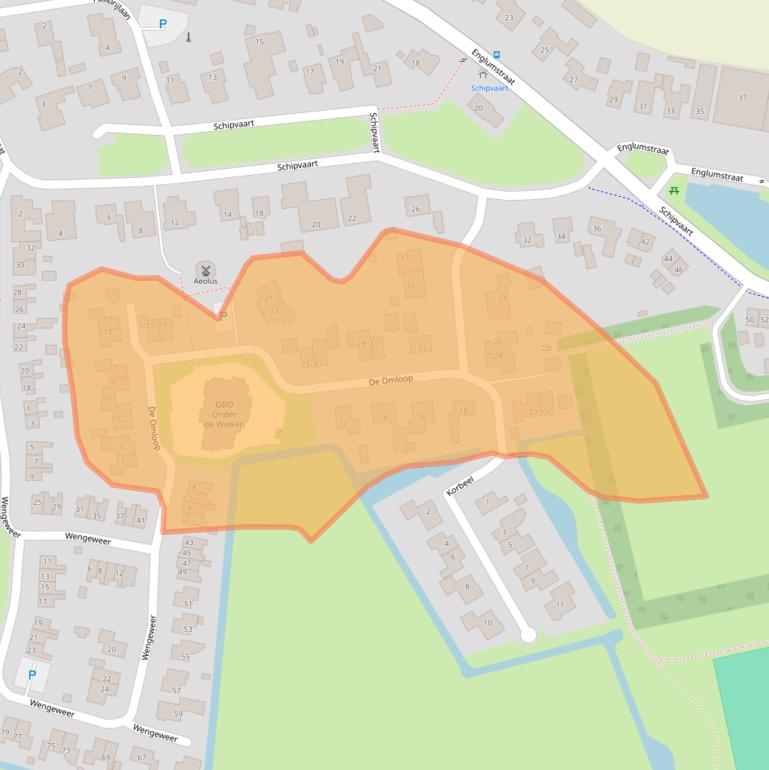 Kaart van postcodegebied 9883PW.