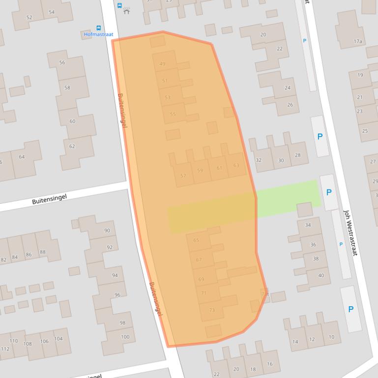 Kaart van postcodegebied 9883SE.
