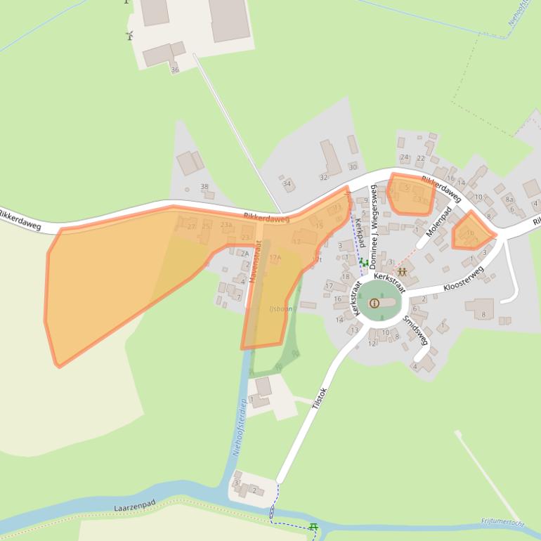 Kaart van postcodegebied 9884PA.