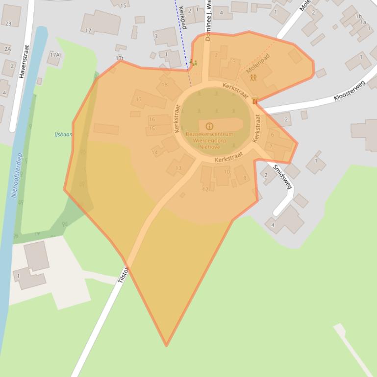 Kaart van postcodegebied 9884PC.