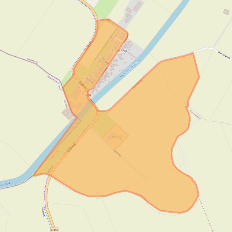 Kaart van postcodegebied 9885PA.