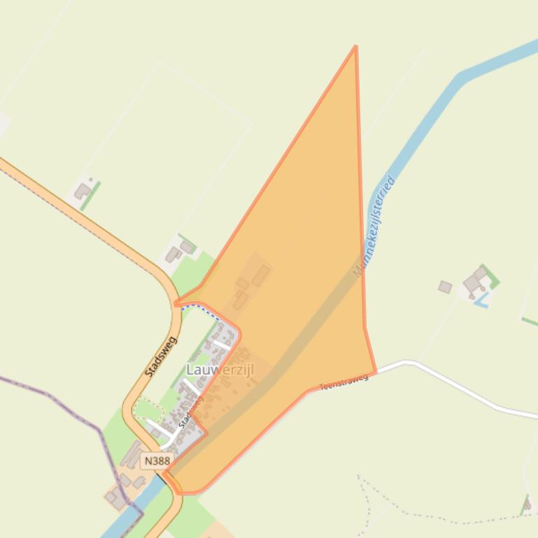 Kaart van postcodegebied 9885PC.