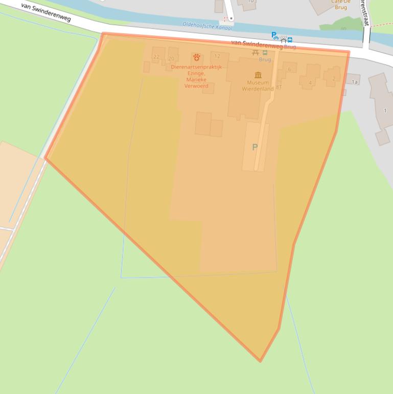 Kaart van postcodegebied 9891AD.